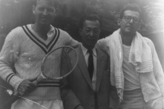 1956 US Air Force Tennis Team members. Irwin Hoffman, on right.