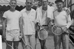 1956 Far East US Air Force tennis team. Irwin Hoffman (3rd from left)